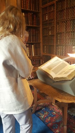 Annie studying an extant pricless Gutenberg Bible, Eton College, 2016\\n\\n18/06/2019 18:40