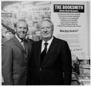 Bill Smith founder of Bibliophile and Booksmith in his shop in Charing Cross Road with then PM Ted Heath (1978) / {Location}: Booksmith Charing Cross Road\\n\\n20/04/2011 17:07