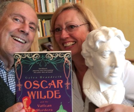 Gyles_Brandreth signinghis Oscar Wilde series for Bibliophile with Annie, 2018\\n\\n18/06/2019 18:54