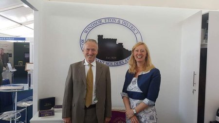 Windsor and Eton Royal Warrant Holders Association Presdient and husband attend the Royal Windsor Horse Show for the warrant holding company Bibliophile Ltd\\n\\n20/06/2019 18:11